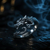 Bijou dragon argent sterling 925 design mythologique détaillé
