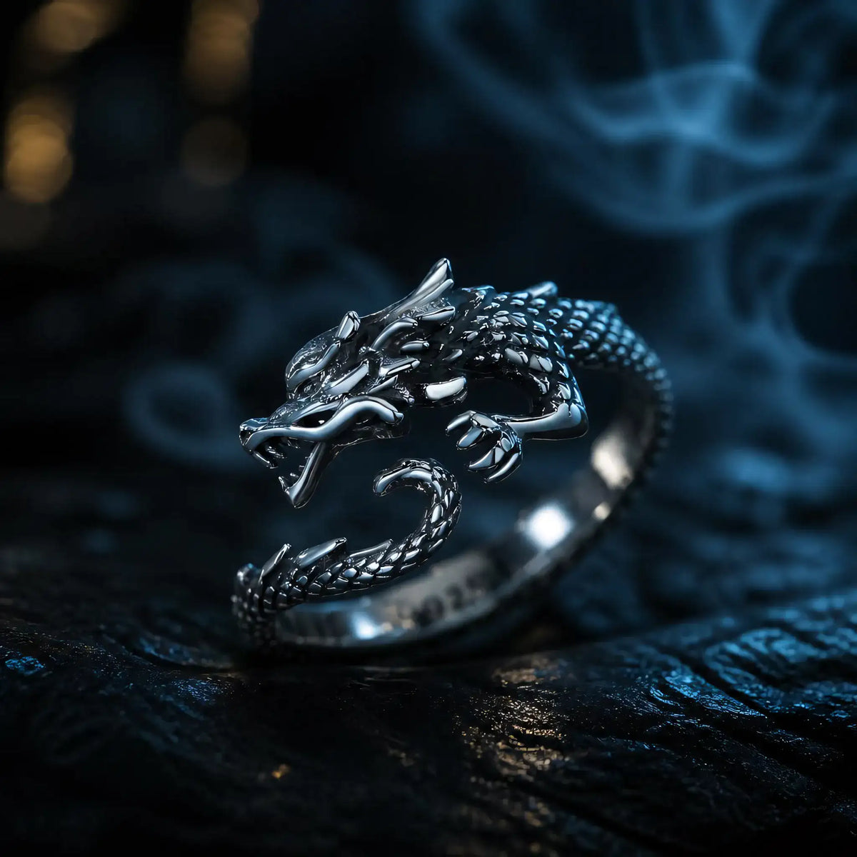 Bijou dragon argent sterling 925 design mythologique détaillé