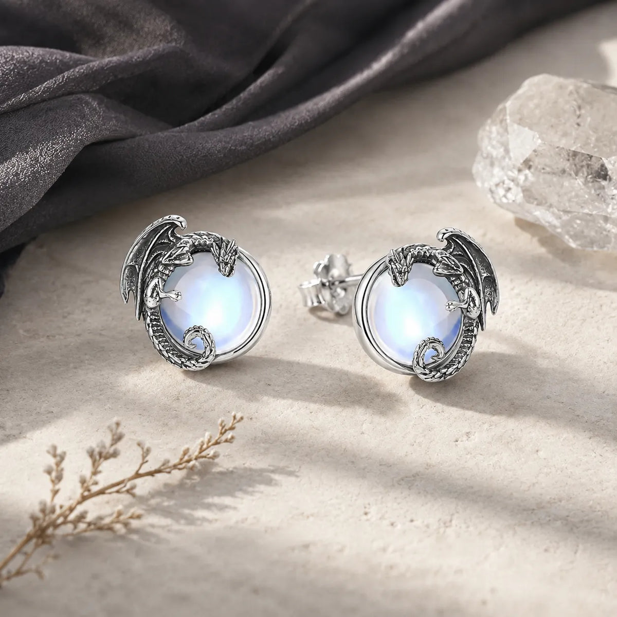 accessoire dragon femme reflets bleutés