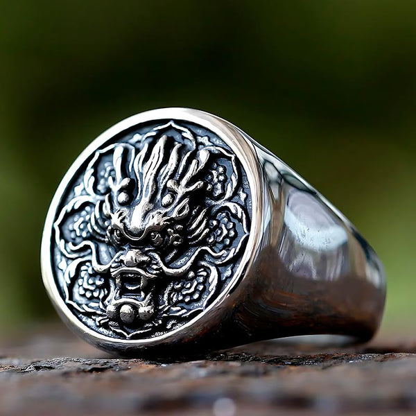 Bague Chevalière Dragon Homme