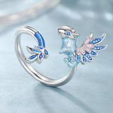 bague dragon ajustable finition lumineuse