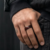 bague dragon celtique noire acier inoxydable