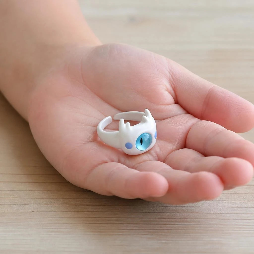 Bague Dragon Enfant ajustable blanche
