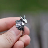 Bague Dragon Film acier inoxydable 316l ajustable