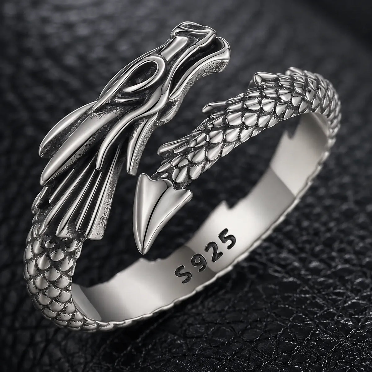 Bague Dragon Japonais argent 925 ajustable
