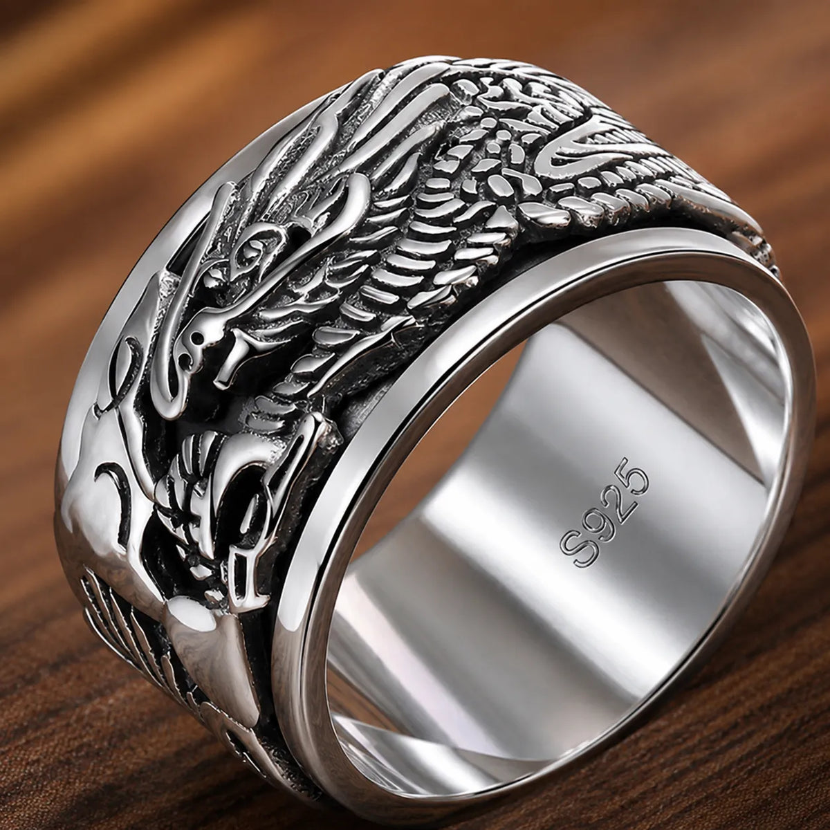 Bague Dragon Rotative argent 925