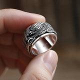 Bague Dragon s925 anneau mobile premium