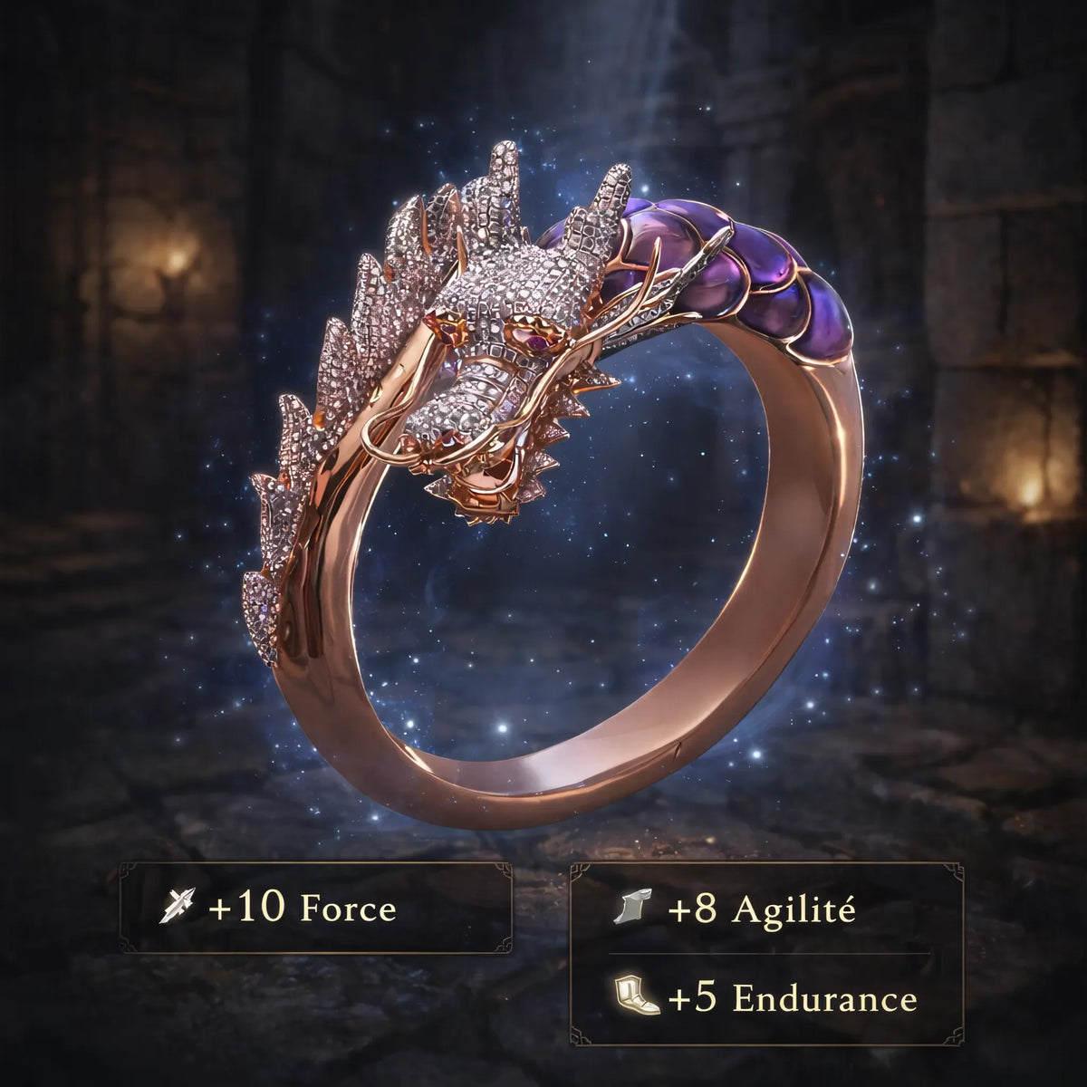 Bague Femme Dragon Alliage