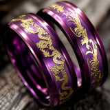 bijou dragon couple acier inoxydable