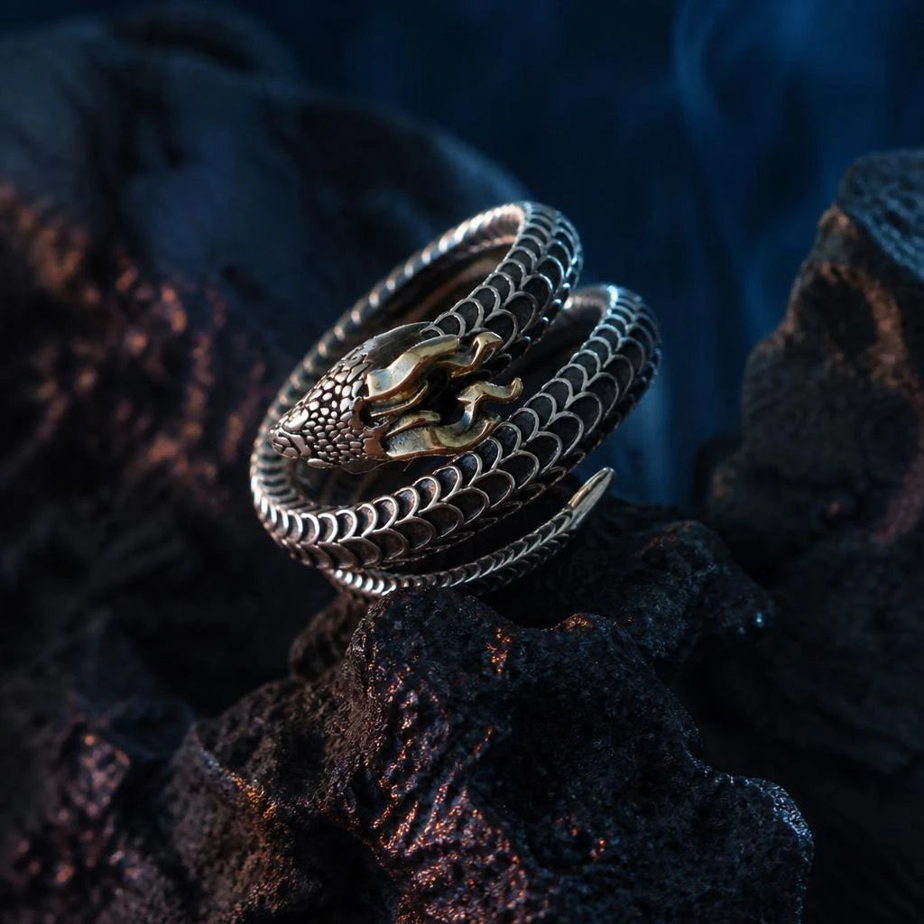 bijou dragon fantasy en argent 925