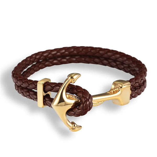 Bracelet Cuir Ancre