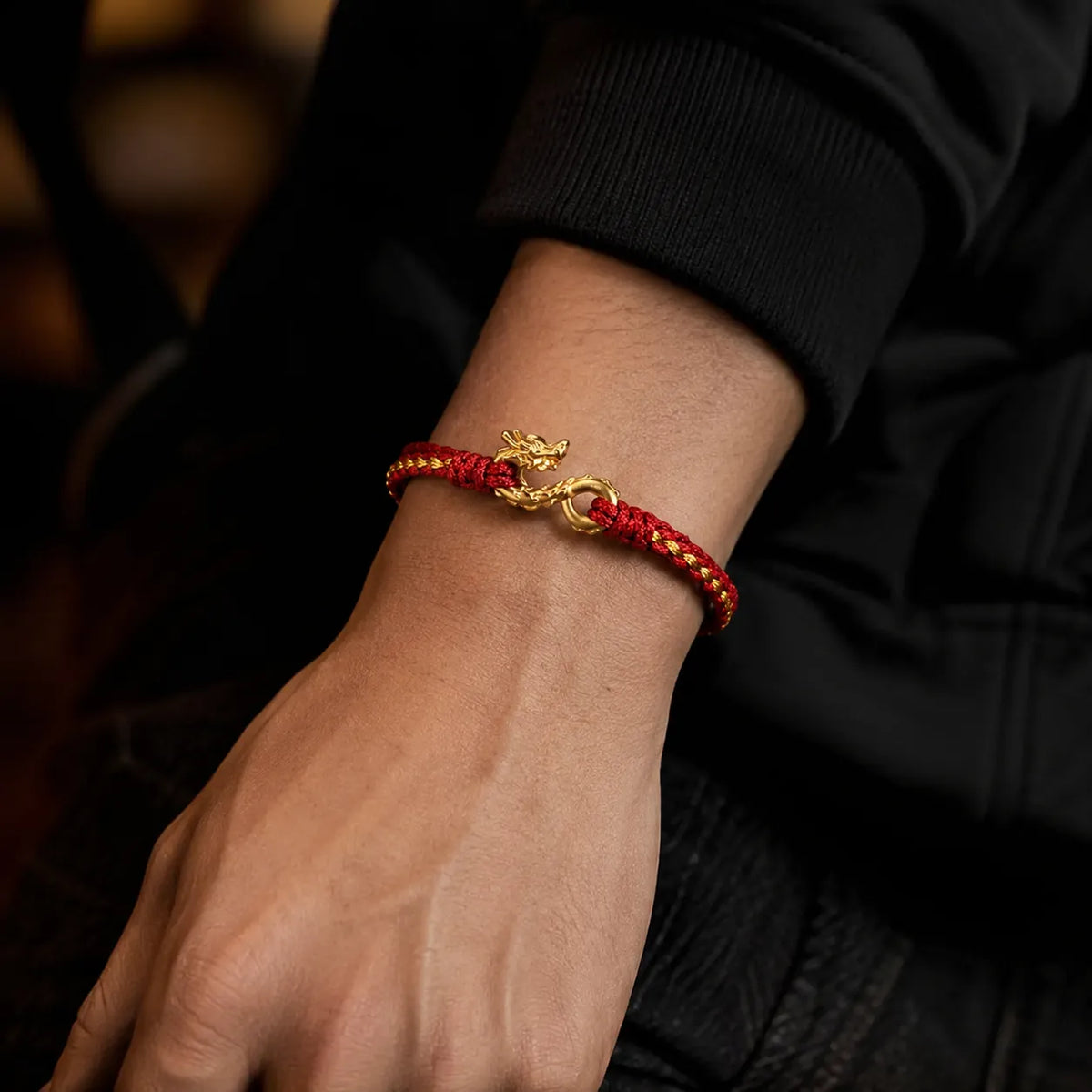 Bracelet Dragon Chinois cordon tressé