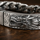 bracelet dragon maillons larges fermoir intégré