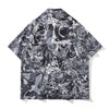 Chemise Dragon Motif Gris