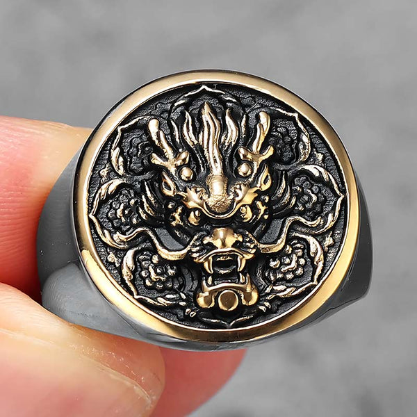 Chevalière Homme Dragon