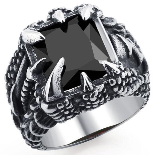 Bague Griffe de Dragon Noir