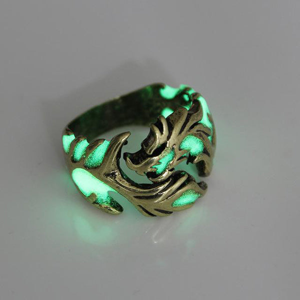 Bague Lumineuse Homme Or Vert