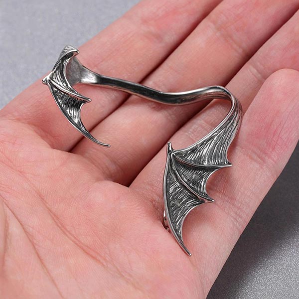 Boucle d'oreille dragon ailes