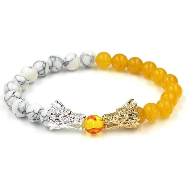Bracelet Dragon Homme Perle Orange