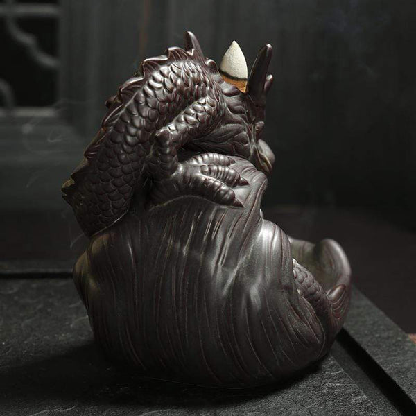 Porte Encens Dragon en Céramique