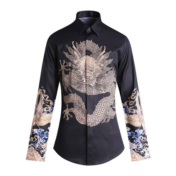 Chemise Dragon Noir