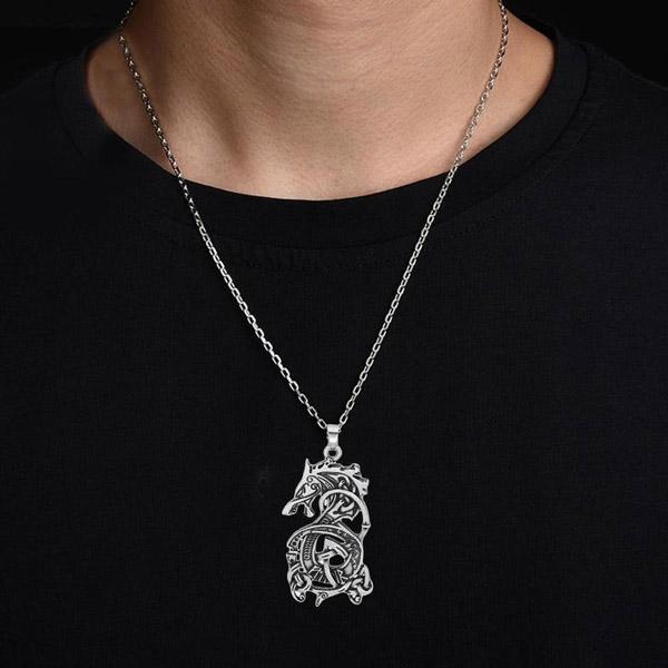 Collier dragon nordique