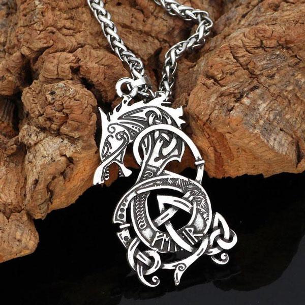 Collier dragon nordique