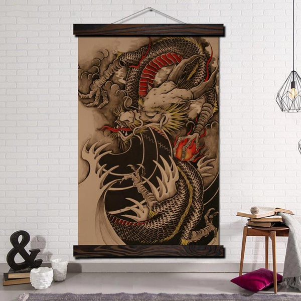 Tableau de Dragon Chinois Déroulant