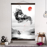 Tableau Dragon Japonais Déroulant