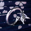 Bague Dragon Aile De Papillon (Argent)
