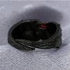 Bague Dragon Anime Ailes Noires (Argent)