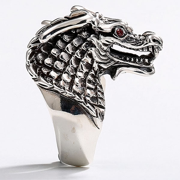 Bague argent dragon
