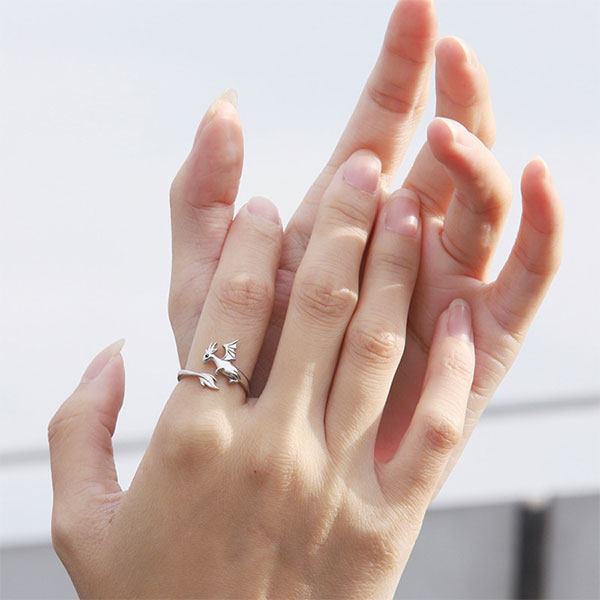 Bague Argent Femme Ajustable