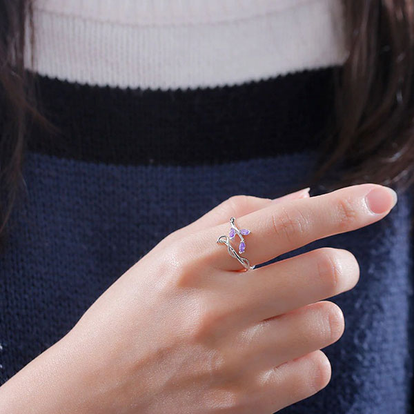 Bague Dragon Branche d'Arbre (Argent)