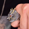 Bague dragon biker vintage