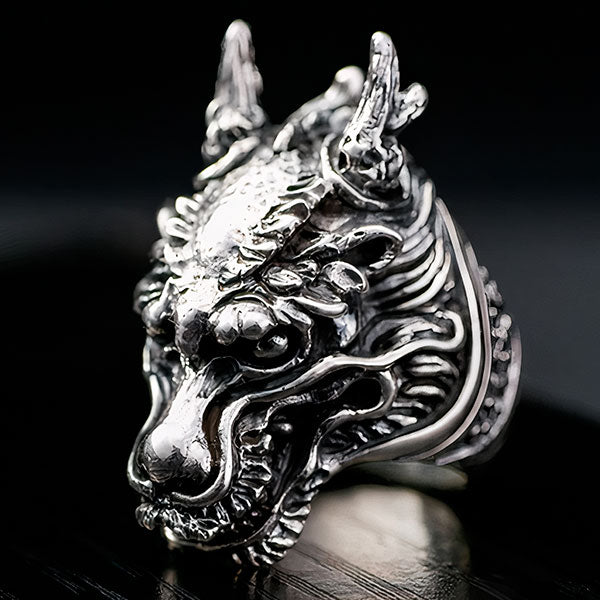 Bague dragon eau