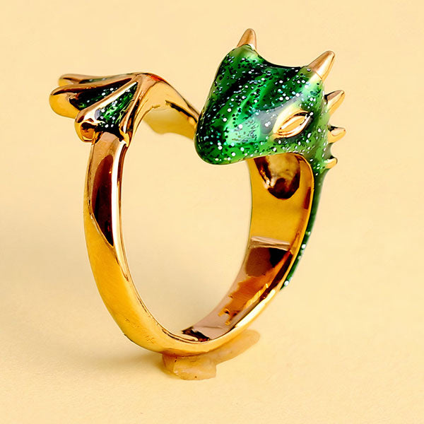 Bague Ancienne Forme Dragon - Taille 61 - Bijou Vintage Occasion