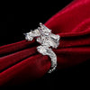 Bague dragon femme argent