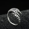 Bague dragon griffe blanche