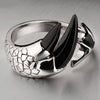 Bague dragon griffe noire