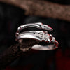 Bague dragon lame ardente