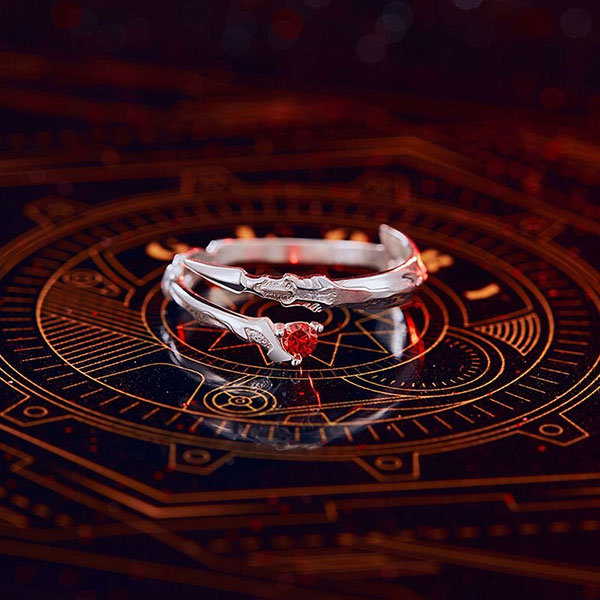 Bague Dragon Lame Rouge