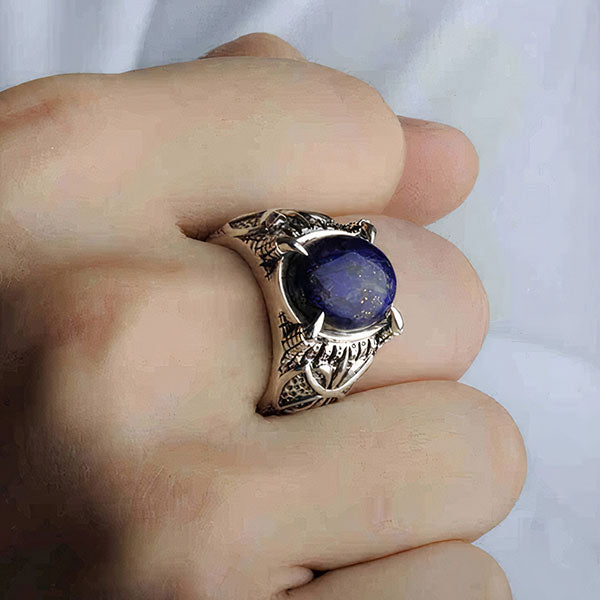 Bague dragon lapis lazuli