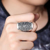 Bague dragon ovale