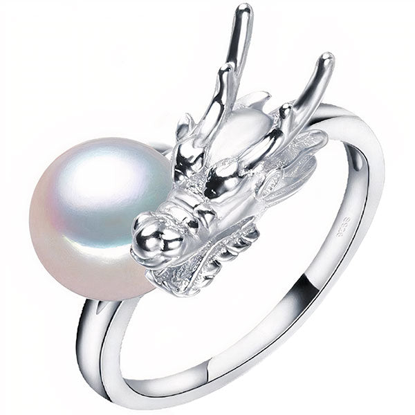 Bague dragon perle fantaisiste