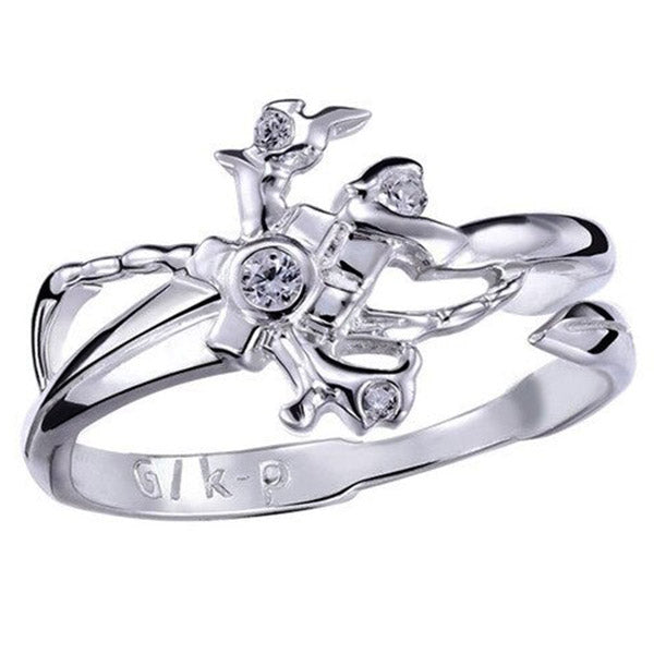 Bague Dragon Pierre Blanche