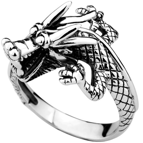 Bague dragon porte-bonheur