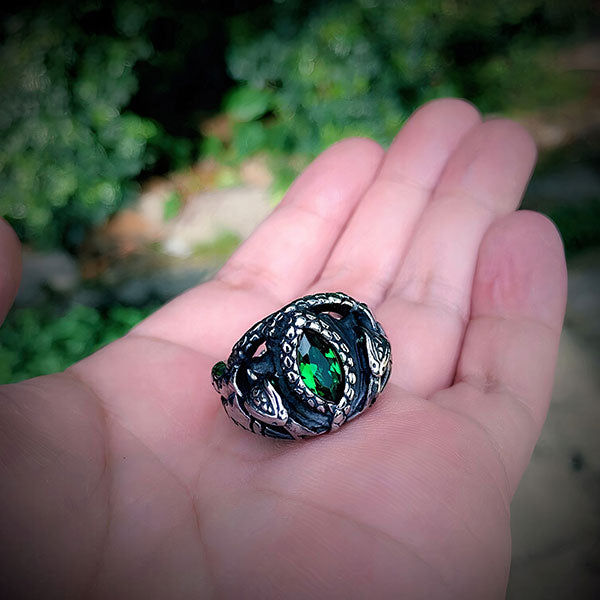 Bague dragon serpent