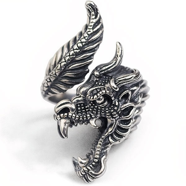 Bague dragon spirale