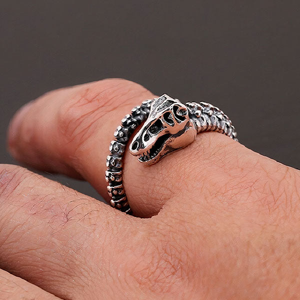 Bague dragon squelette